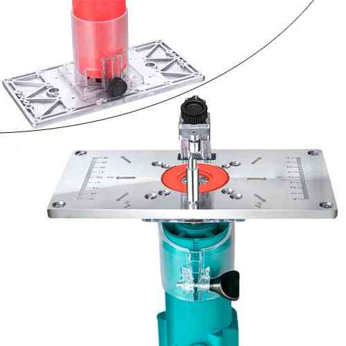 Пластина для фрезера алюминиевая 235x120x8мм со сменными кольцами универсальная монтажная Киев