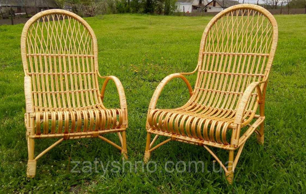 Шезлонги из лозы плетеные широкие Киев - изображение 1
