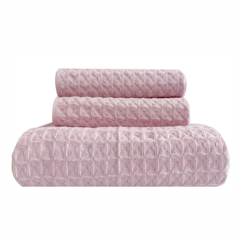 Набір вафельних рушників Lovely Svi 3 в 1: 70 на 140 см, 2 шт - 34 на 72 см - Рожевий (110825) Київ - фото 1