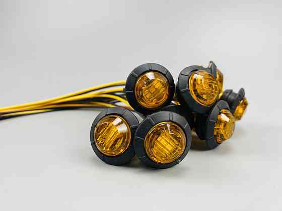 Бурштинові круглі світлодіодні габаритні вогні, передні та задні бічні світлодіодні габаритні вогні Мукачево