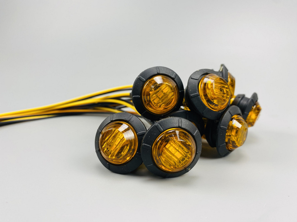 Бурштинові круглі світлодіодні габаритні вогні, передні та задні бічні світлодіодні габаритні вогні Мукачево - фото 5