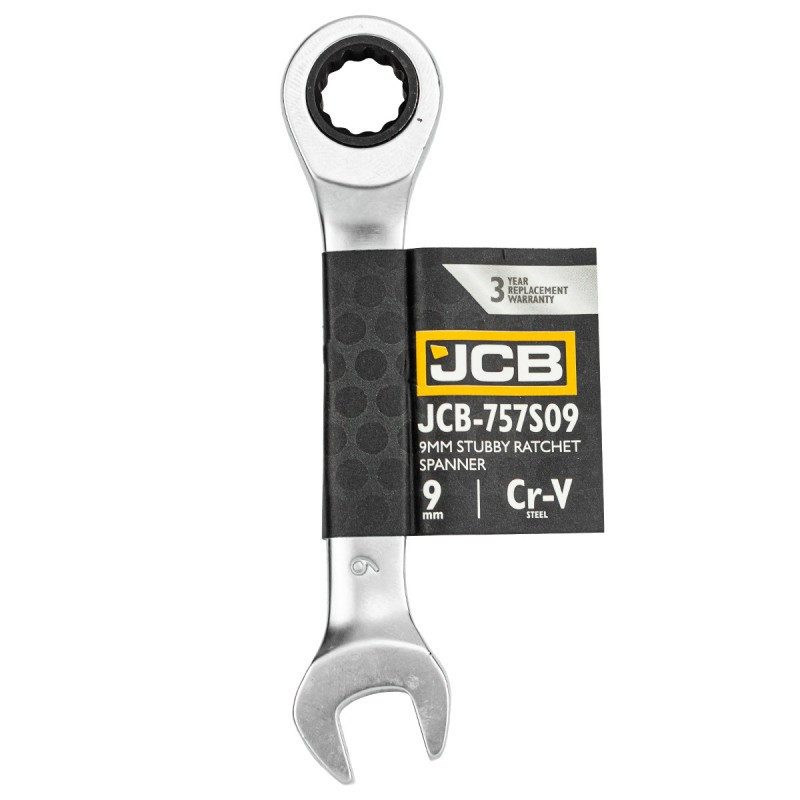 Ключ гайковий короткий з тріскачкою 9 мм JCB Tools JCB-757S09 Одеса - фото 1