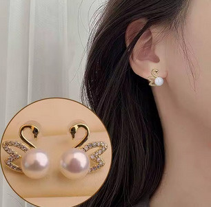 Серьги женские нарядные Лебеди Киев - изображение 3