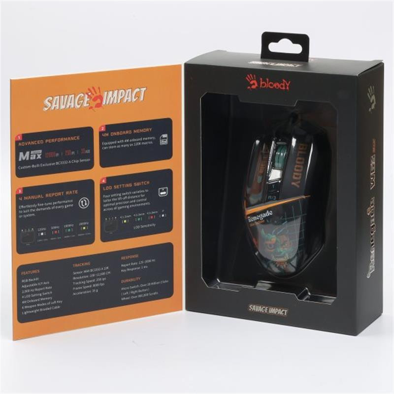 Миша A4Tech Bloody W63 Max Renegade Midnight З малюнком Харьков - изображение 12