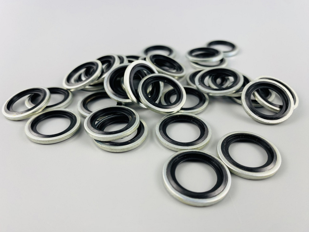 Шайба з гумовим кільцем NBR всередині 16 мм, для гідравліки, олії, води, повітря. Мукачево - фото 1