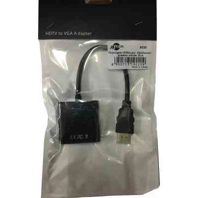 Переходник HDMI to VGA 0.10m Atcom (9220) Винница