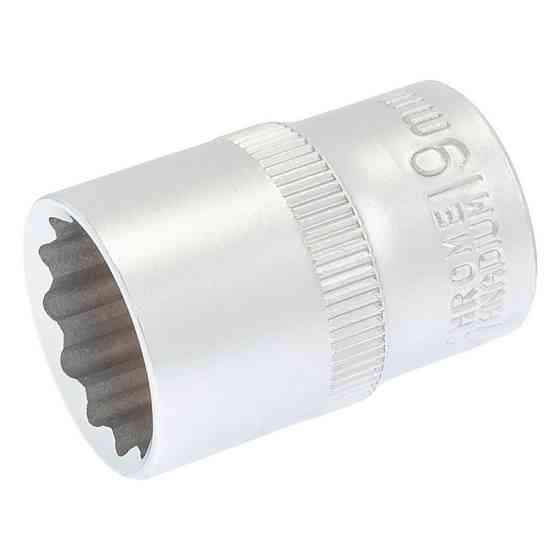 MASTERTOOL Головка торцева MASTERTOOL 12-гранна ½" 19 мм L 40 мм CrV 78-0619 Коломыя