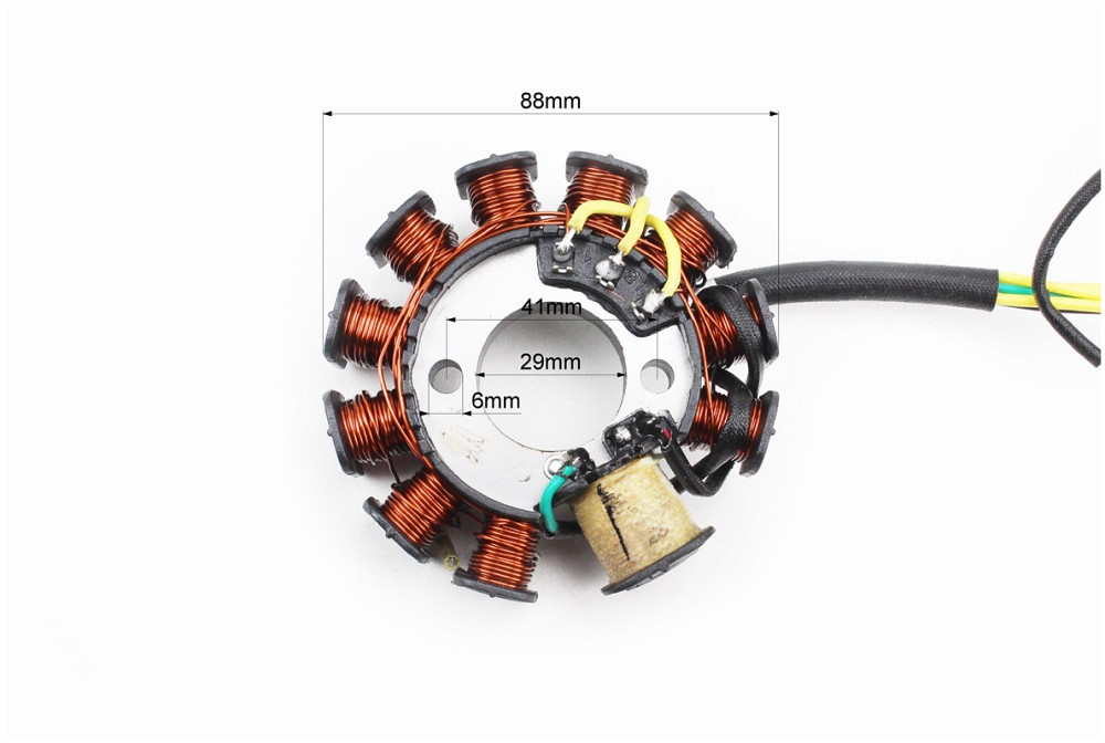 Статор магнето (генератора) (11 котушок роз'єм "мама 4+2") висота 31мм Киев - изображение 3
