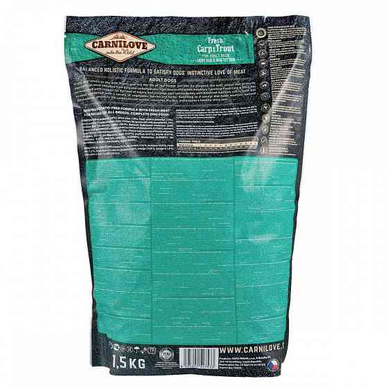 Сухий корм Carnilove Fresh Carp & Trout для дорослих собак всіх порід, риба, 1,5 кг Вінниця