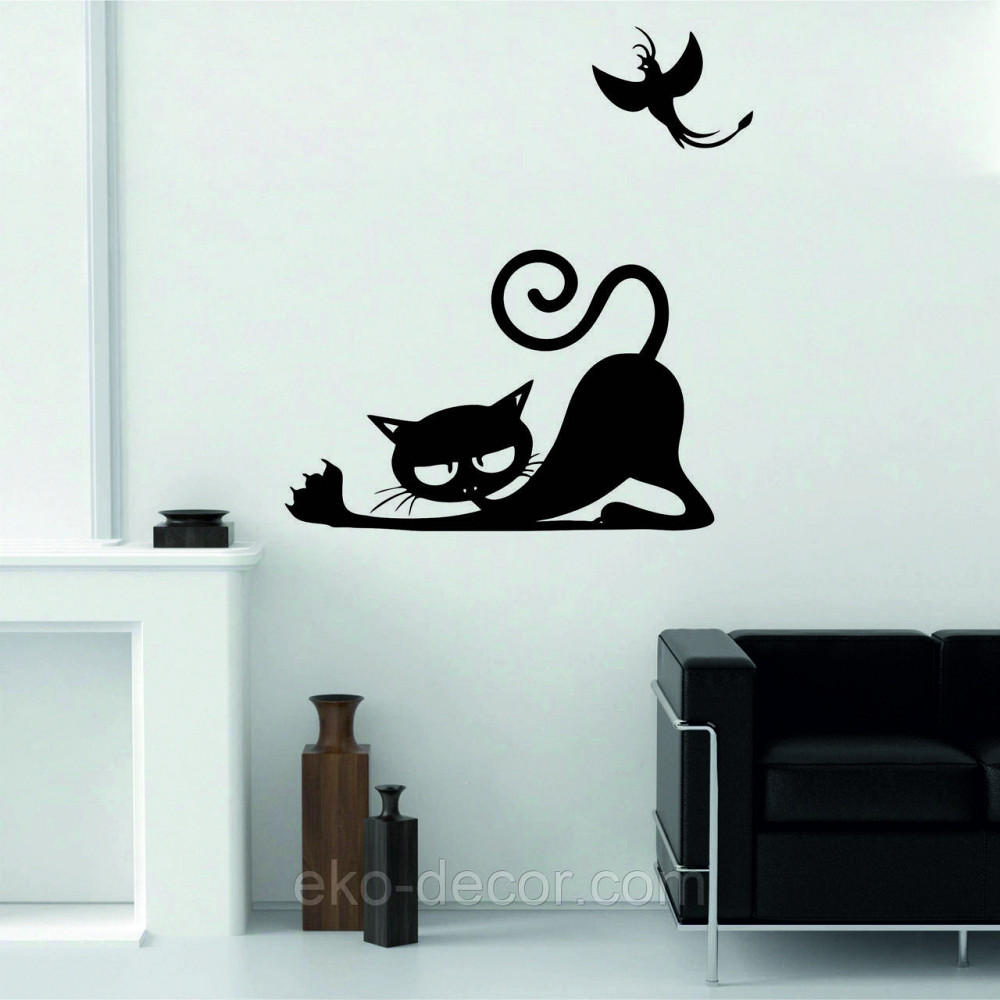 Декоративне настінне 3D Панно «Кіт» Декор на стіну з об'ємом Київ - фото 1