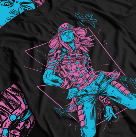 Футболка аниме Джосепх Джоестар Джоджо С оверсайз (S/M/L) Черний AnimeJ0656 Днепр