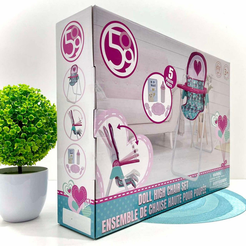 Ляльковий стільчик для годування ляльок FiVEoNiNE Рожевий (T771057) Чернигов - изображение 2