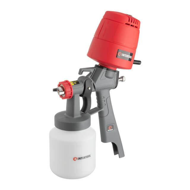 Краскопульт электрический INTERTOOL DT-5045, 0,45 кВт, 200 мл/мин, форсунка 1,5 мм, 1000 мл, 0,35 бар - для дерева, металла, стен Львов - изображение 6