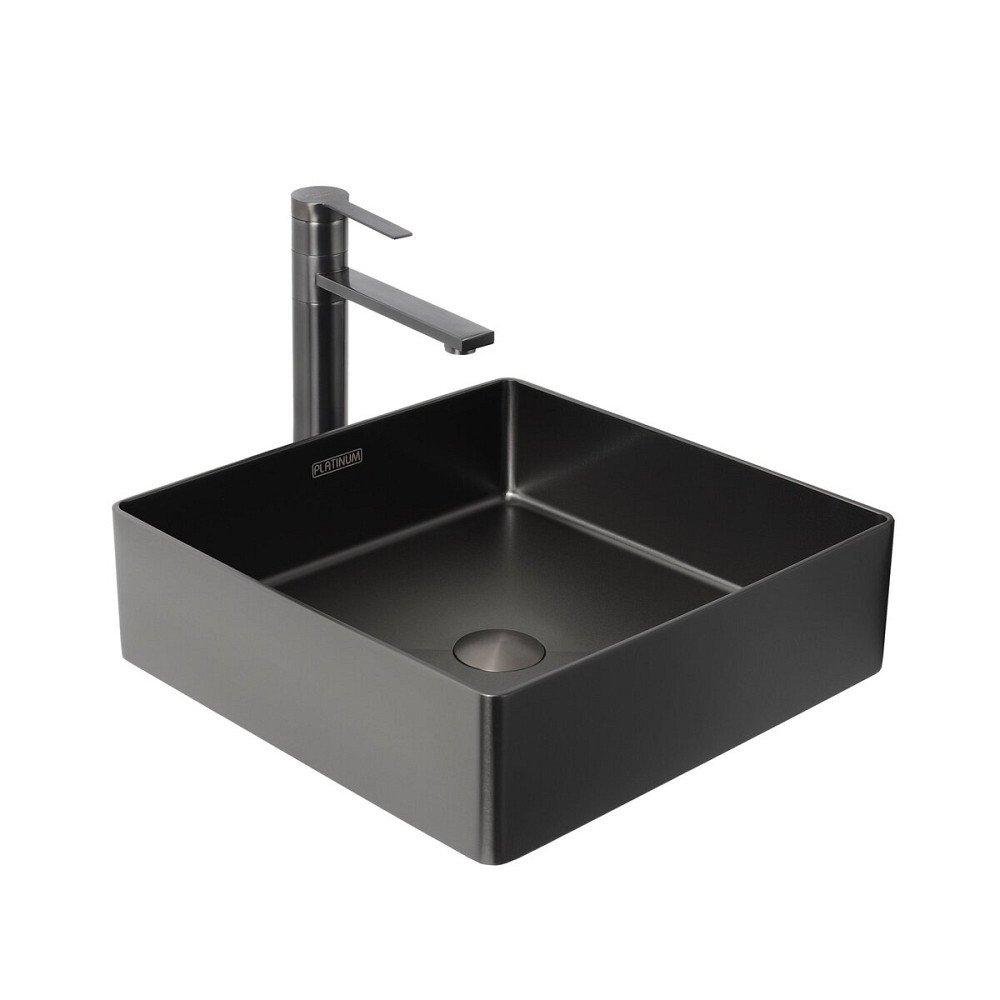 PLATINUM Умивальник Platinum Handmade PVD чорний 400x400 мм Киев - изображение 4