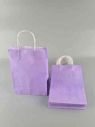 Пакет с ручками бумажный 28*19*11,5  ЛАВАНДА (25 шт) Харьков