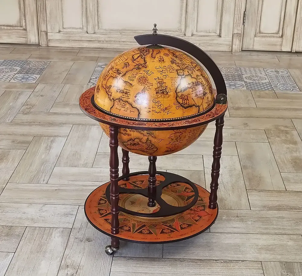 Глобус бар на пол Древняя карта коричневая сфера 45 см Гранд Презент mastersem Киев - изображение 3