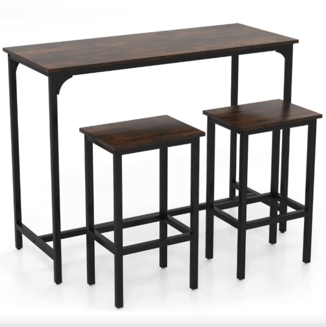 Барный стол со стульями для кухни и гостиной в стиле Loft комплект мебели Hoobro Киев - изображение 2