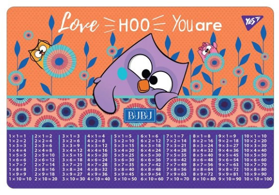 Підкладка настільна "Yes" 491479 "Bubu" табл.множ., шт Київ - фото 1