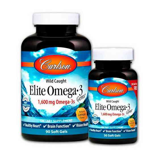 Elite Omega 3 1,600 mg wild caught (90+30 soft gels, lemon) Луцк