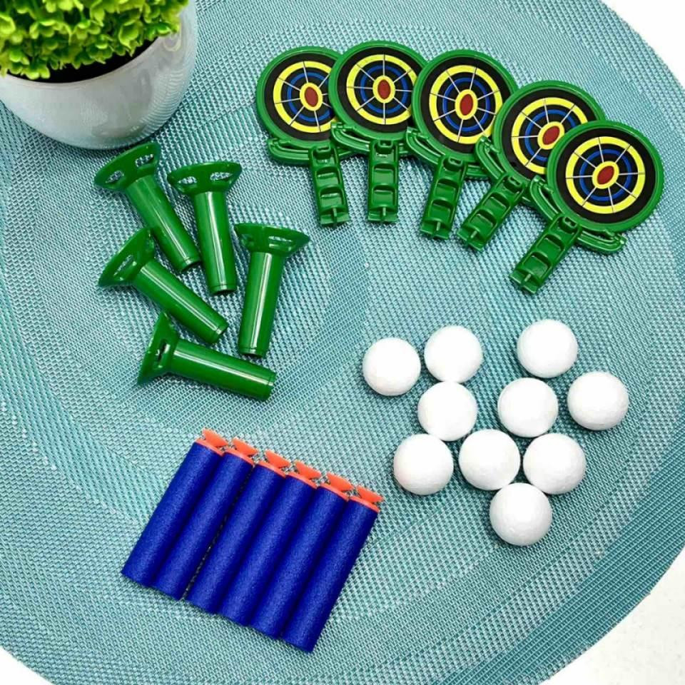 Пістолет з мішенню Повітряний тир м'які патрони літаючі кульки (19891B) Чернігів - фото 4