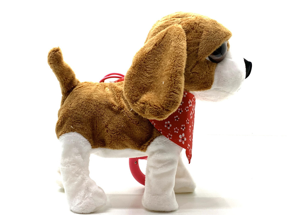 Собачка інтерактивна Limo Toy на повідку ходить махає хвостиком Коричнева з білим (M 4879 I UA) Чернигов - изображение 5