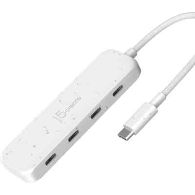 Концентратор J5create USB-C to 4xUSB-C 3.2 10Gbps white (JCH345EW-N) Винница