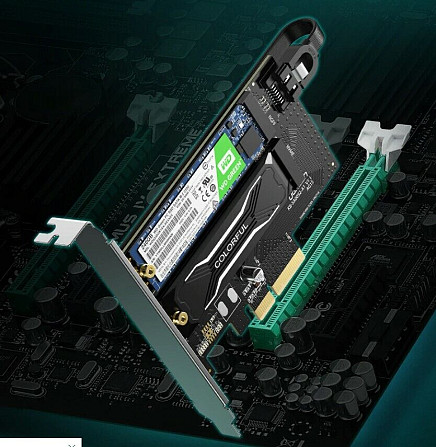 Адаптер Ugreen для встановлення SSD M.2 NVMe + M.2 NGFF у слот PCI-E 3.0 x4 CM302 70504 Николаев - изображение 3