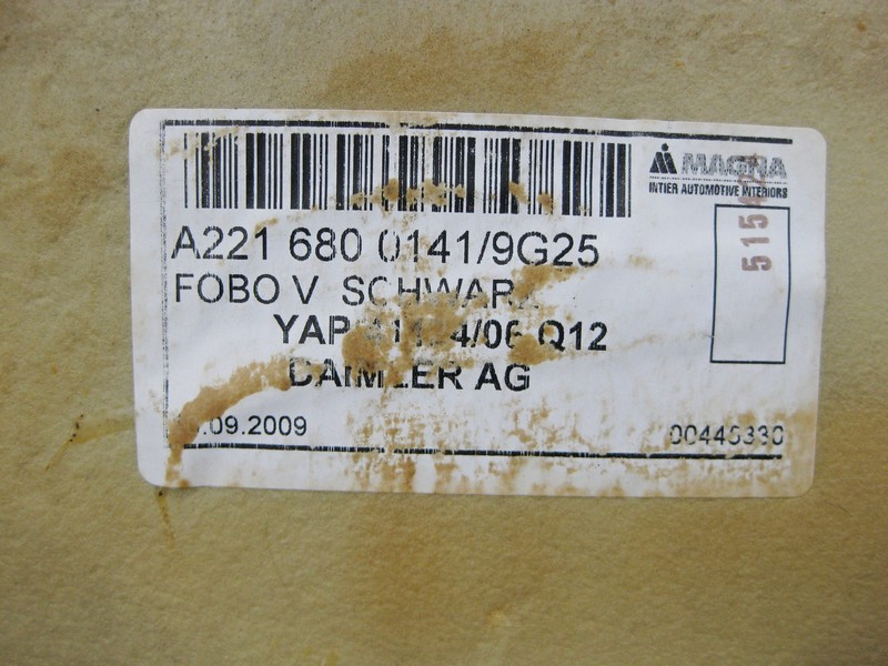 Mercedes-Benz  A2216800141 9G25 Килим салону задній чорний S-Class W221 long Одеса - фото 5