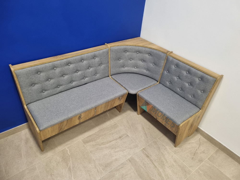 Комплект меблів для кухні Сімейний 114х154 см - М'який куток, стіл, 2 табуретки - Дуб Флагшток Львів - фото 10