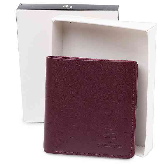 Кожаное женское портмоне Бордовый (GRANDE PELLE) Киев