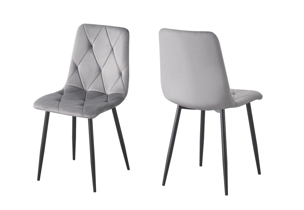 Стілець Меморі, чорний/ велюр сірий Киев - изображение 2