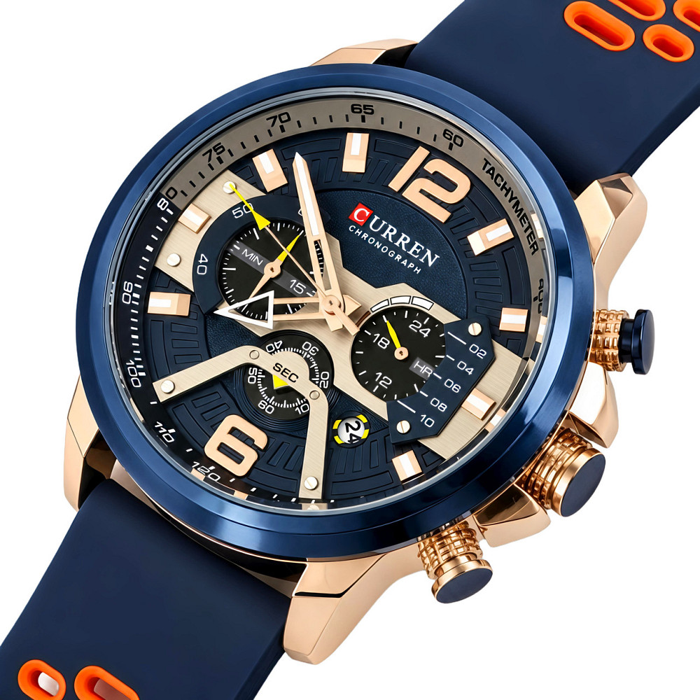 Годинник чоловічий наручний Curren Toronto Lava Blue (2 ремінці) Вінниця - фото 1