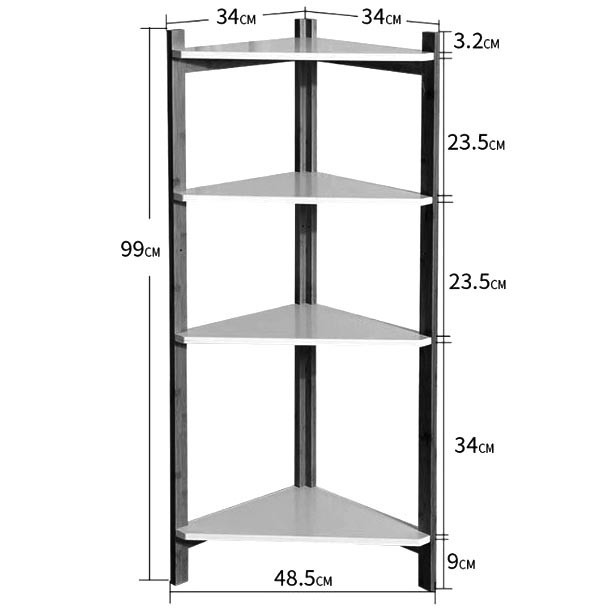 Стеллаж угловой для ванной 