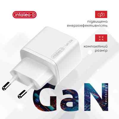Зарядное устройство Intaleo 30W GAN USB-C PD+USB-A QC 3.0 white (1283126578274) Винница