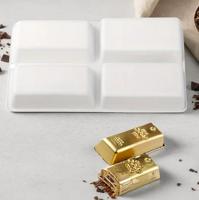 Молд Слитки золота 140 на 252 мм серый Киев - изображение 3