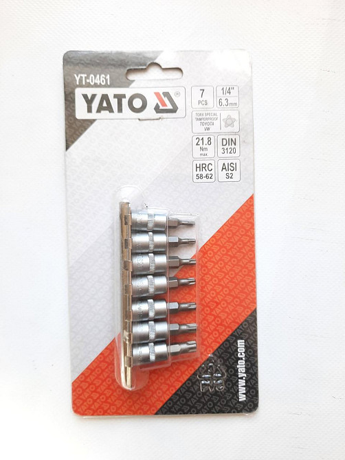 Набір біт 7пр. TORX SPECIAL T/VW YATO YT-0461 TS10-TS40 1/4&quot; Винница - изображение 1