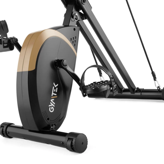 Велотренажер Gymtek FX800 магнітний складний з еспандерами золотий Киев