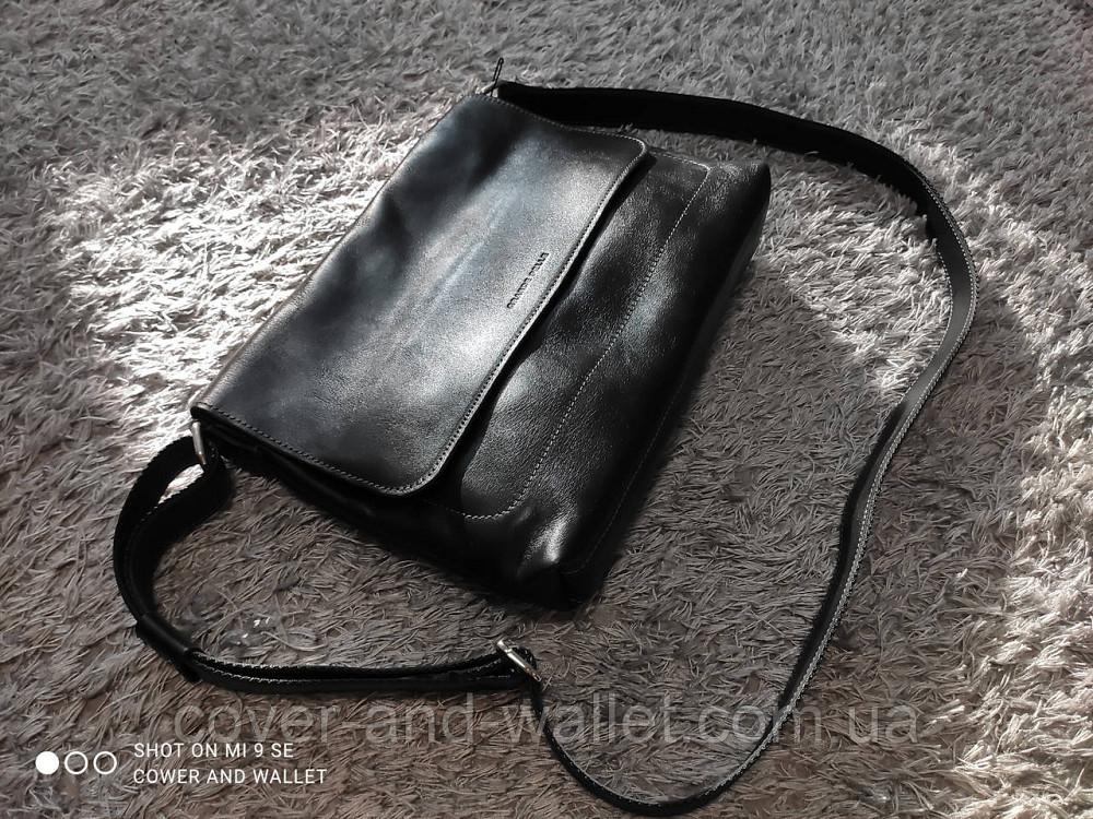 Мужская сумка мессенджер горизонтального типа из гладкой кожи Grande Pelle 753610 Киев - изображение 7