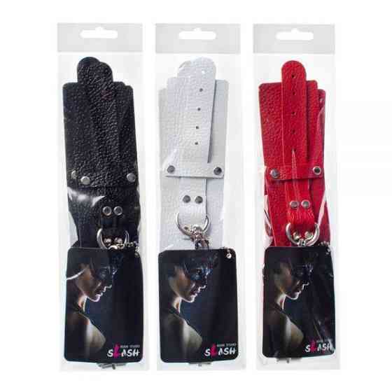 Наручники Leather Dominant Hand Cuffs, Red Sex Aura Київ