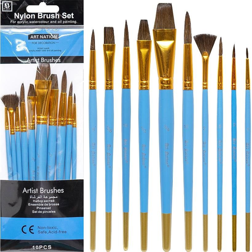 Набор кисточек художественных BREW1011K-1 в наборе 10 шт Винница - изображение 1