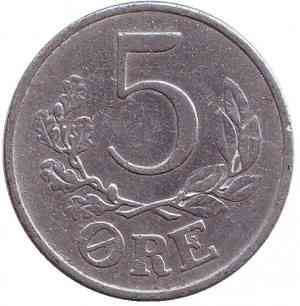 Монета 5 ері. 1941 рік, Данія. (В) Полтава