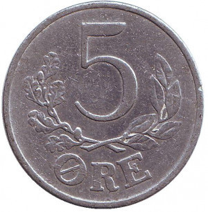 Монета 5 ері. 1941 рік, Данія. (В) Полтава - фото 1