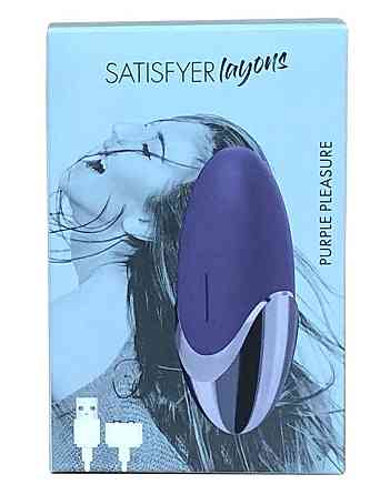 Мощный вибратор Satisfyer Lay-On - Purple Pleasure, водонепроницаемый,15 режимов работы Sex Aura Киев