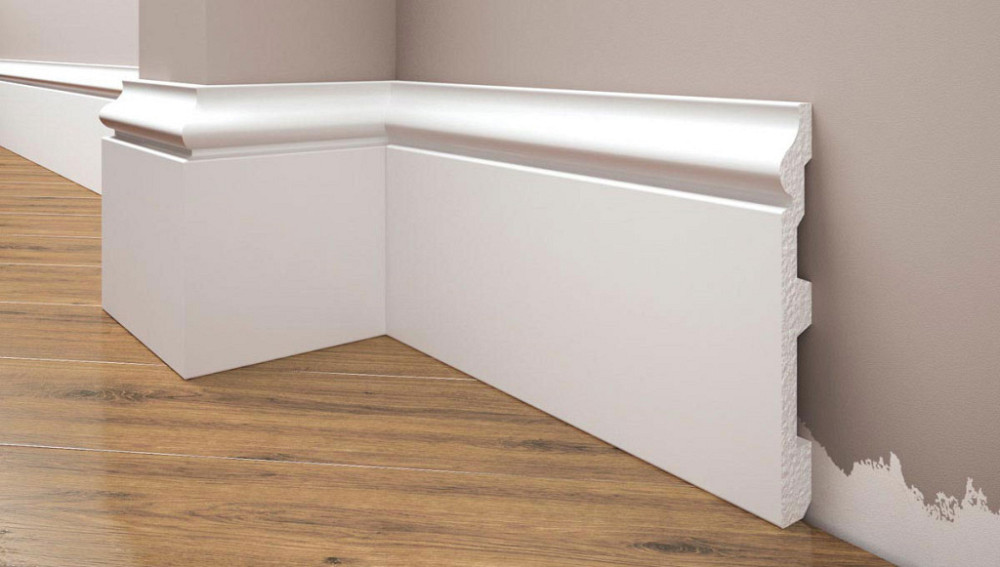 Плинтус под покраску из дюрополимера Элегант LPC - 22 (2м.п.) 117х14.5мм Днепр - изображение 1