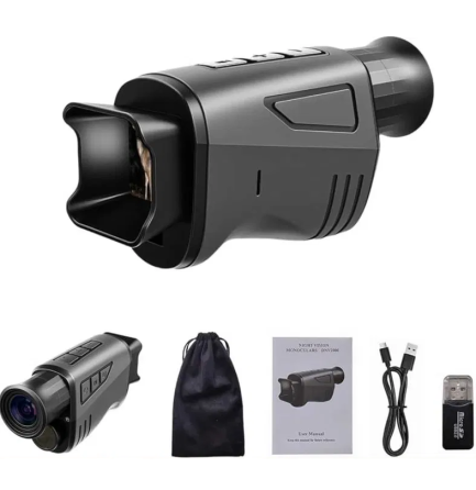 Монокуляр ночного видения DNV 2000 1080P зум 16х 850нм Черный Винница