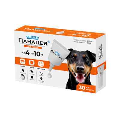 Краплі для тварин Superium Панацея Протипаразитарні для собак 4-10 кг (9142) Вінниця