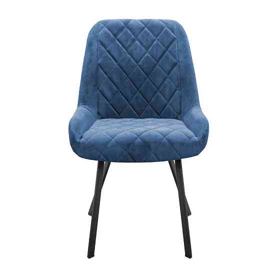 Стілець крісло м'який EmmyDesign Beatrice 65 плоскі ніжки Синій Київ