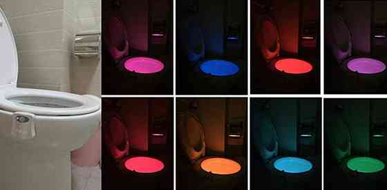 Подсветка для унитаза с датчиком движения (батарейки в комплект не входят), без коробки, пластик Киев