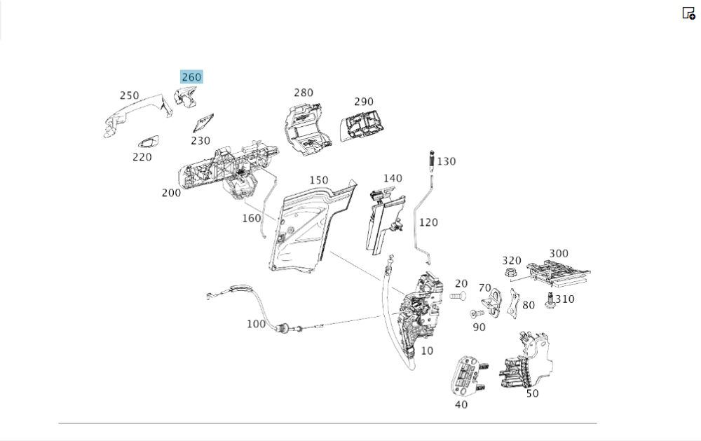Mercedes-Benz  A2047661925 Кришка зовнішньої ручки передньої лівої двері E-class W212 SLK/SLC R172 E-Class Coupe C207 CLS C218 ML/GLE W166 CLA C117 GL Одеса - фото 5