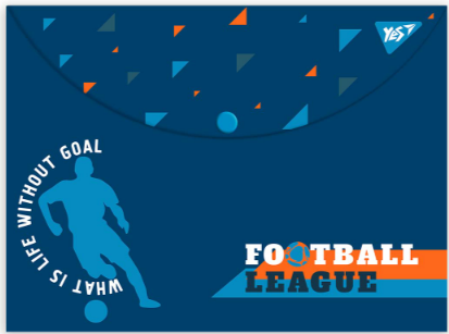Папка-конверт на кнопці А4 "Yes" Football пластик, 492027  , шт Київ - фото 1